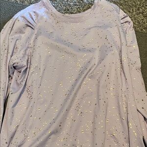 MTA Sport Lilac Long Sleeve Tee with Gold Star Foil